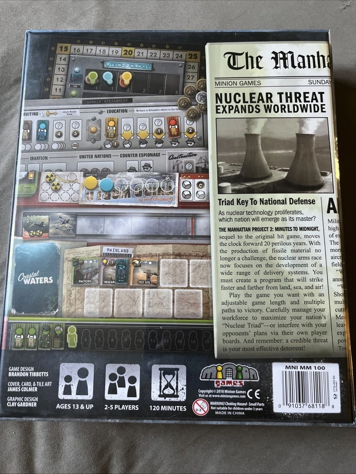 The Manhattan Project 2 - Minutes to Midnight - Minion Games - New, Sealed - Image 2 of 2