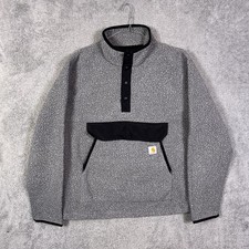 Carhartt Fleece Jumper Mens L Pullover Sherpa 1/4 Snap Relaxed 104991 0J4991-M