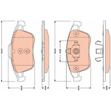 Satz Bremsbeläge Bremsklötze vorne für Porsche 911 996 | 24131768