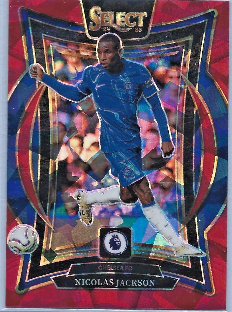 2024-25 Panini Select Premier League - Terrace Nicolas Jackson #84 Red Ice Prizm