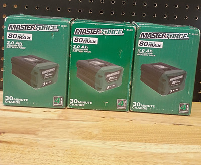 Masterforce 267-3313 80V MAX 2.0Ah Li-Ion Battery Pack BAB726 144Wh NEW