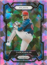 2024 Panini Prizm Cade Kuehler #136 Pink Prizm SP RC Atlanta Braves