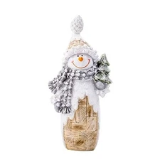 Galiyen Christmas Decorations Figurines Ornaments with LED Lights for Snowman