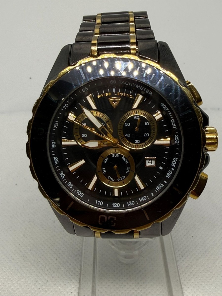 Swiss Legend Identity Model #SL-10614-BKBRA 47mm Chrono Men's
