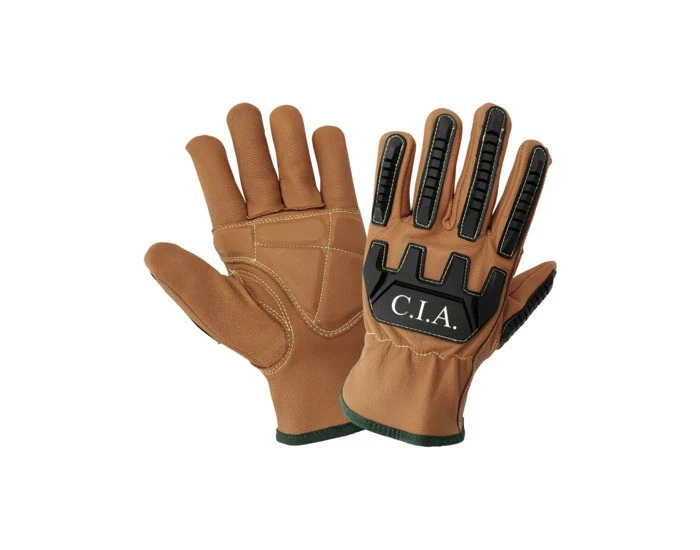 Impact, Oil, Water, Cut And Flame Resistant Insulated Grain Goatskin Gloves XL