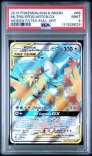 2019 #66 FULL ART/MOLTRES & ZAPDOS & ARTICUNO GX PSA 9