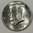1967 Kennedy Half Dollar - 40% Silver Brilliant Uncirculated (BU) KM#202a - 8107