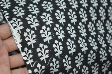 Hand Block Print Floral Fabric 5 Yard 100 Cotton NO TARRIF CHARGES 100 ZK 219