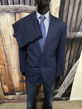 SUITSUPPLY Blue Wool Suit Size 46R  Lazio  Pants 37x26 Mint 