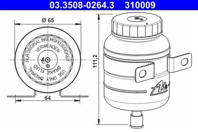 ATE Ausgleichsbehälter, Bremsflüssigkeit 03.3508-0264.3