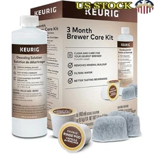 Brewer Maintenance Kit Descaling Solution Rinse Pods Water Filters 7 Count New