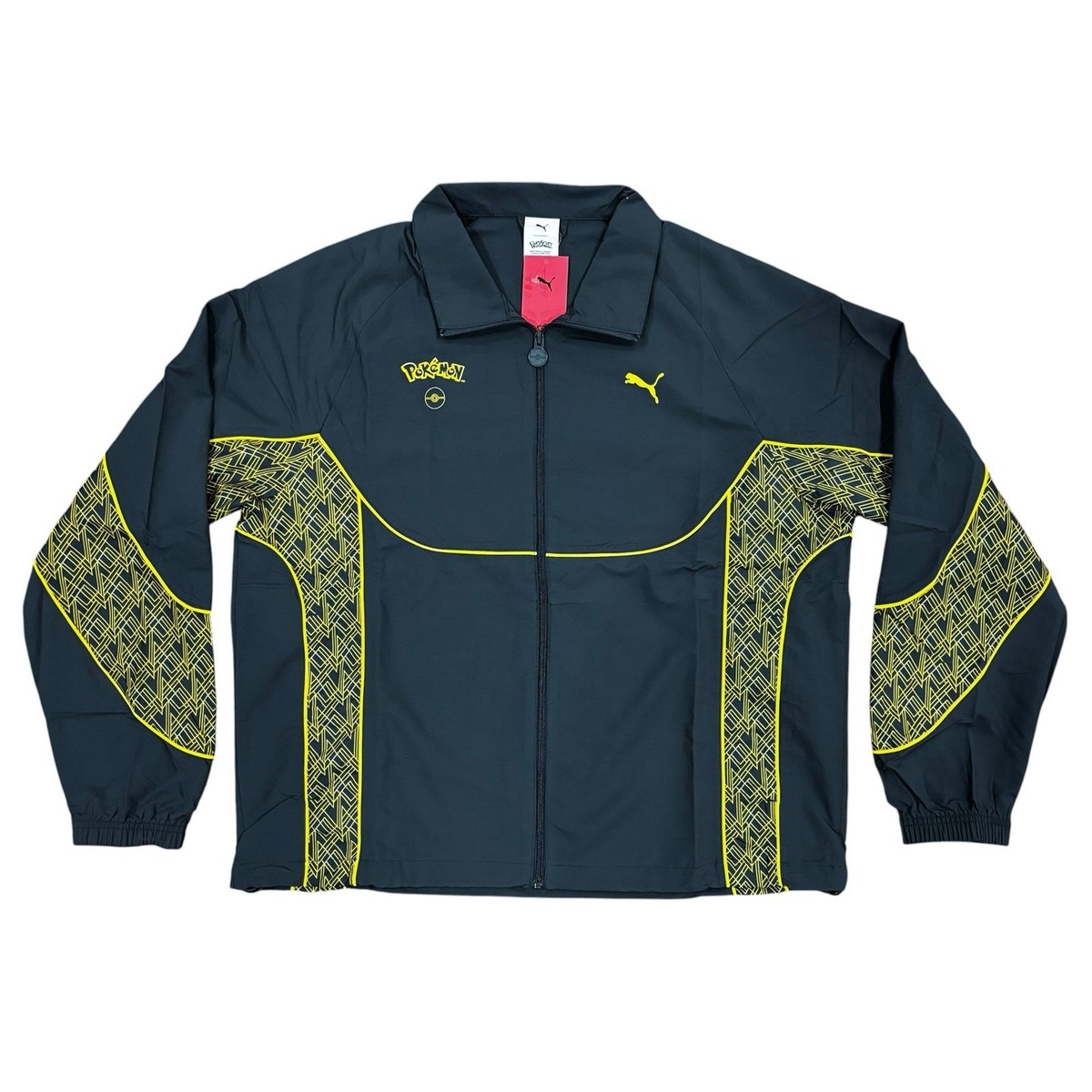 PUMA x Pokemon Pikachu Pumatech-X Gray Track Jacket, Size Large