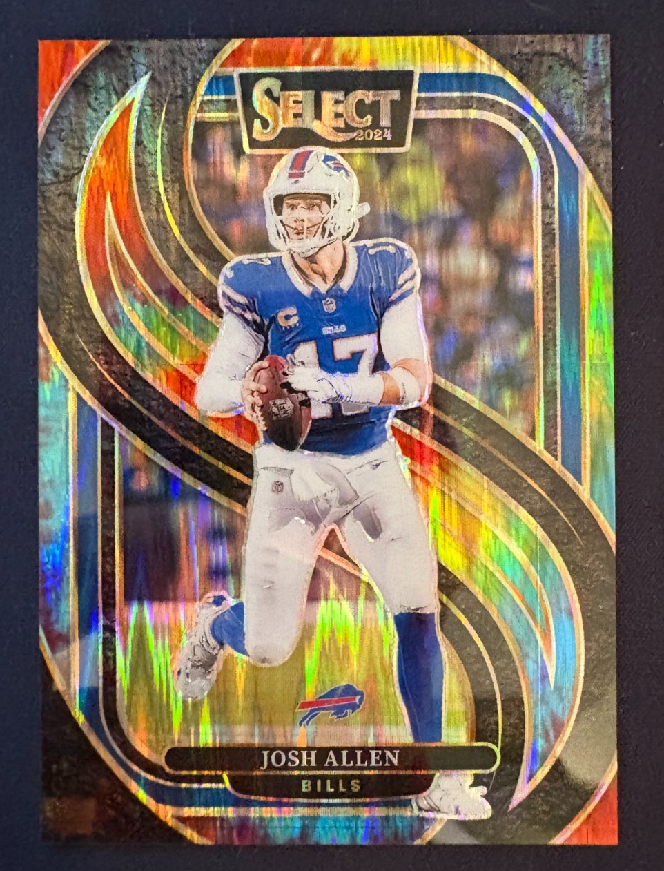 2024 Panini Select - Premier Level Josh Allen #122 Tie-Dye Prizm /25