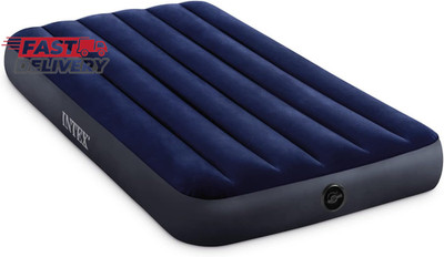 Intex 64757E Dura-Beam Standard Downy Air Mattress: Fiber-Tech - Twin Size - 10I