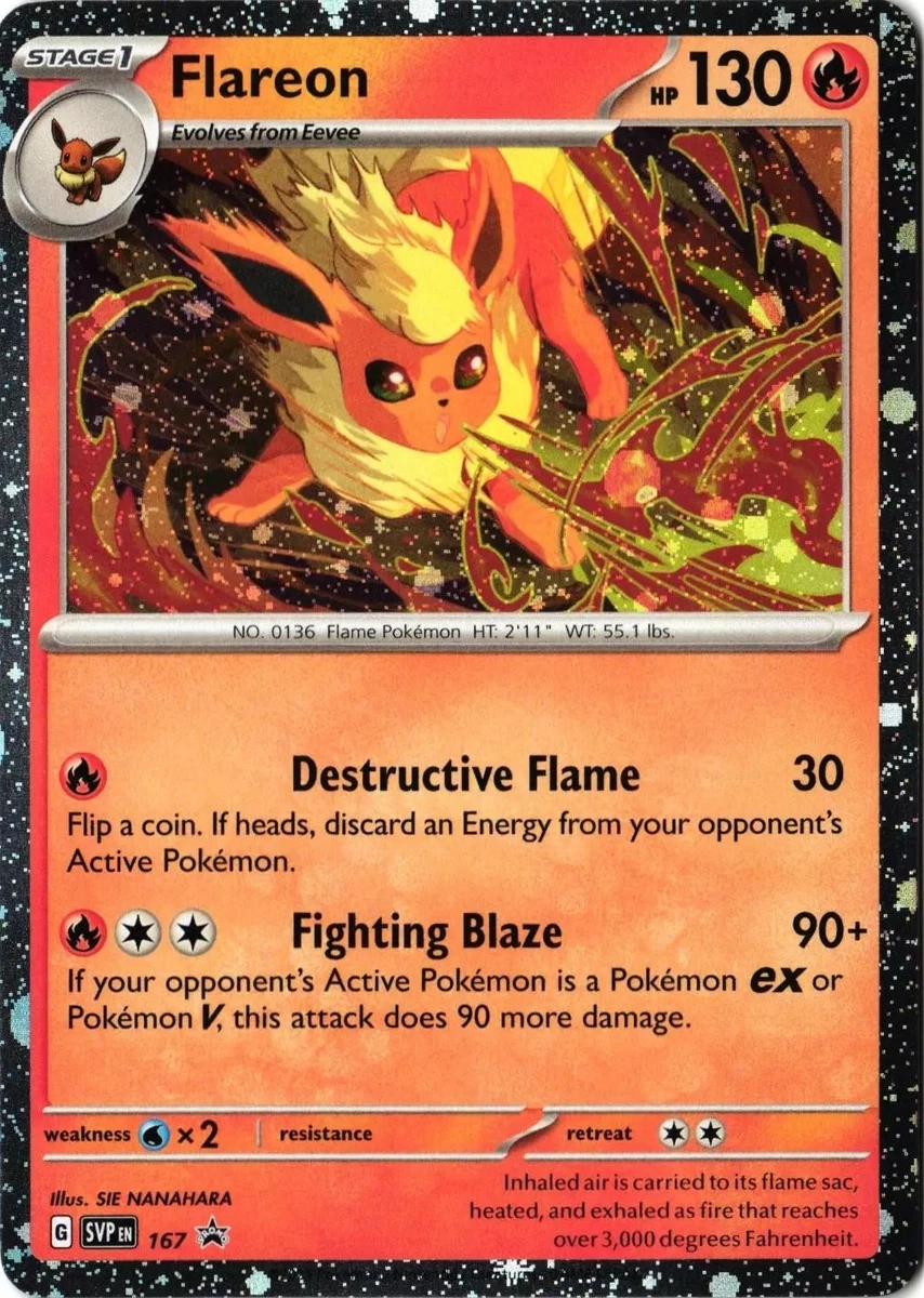 Pokémon Flareon Pokémon TCG Individual Collectible Card Game Cards