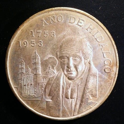 Photo of a 1953 Mexico 5 Pesos Silver from an eBay listing that sold on Jul 19, 2026