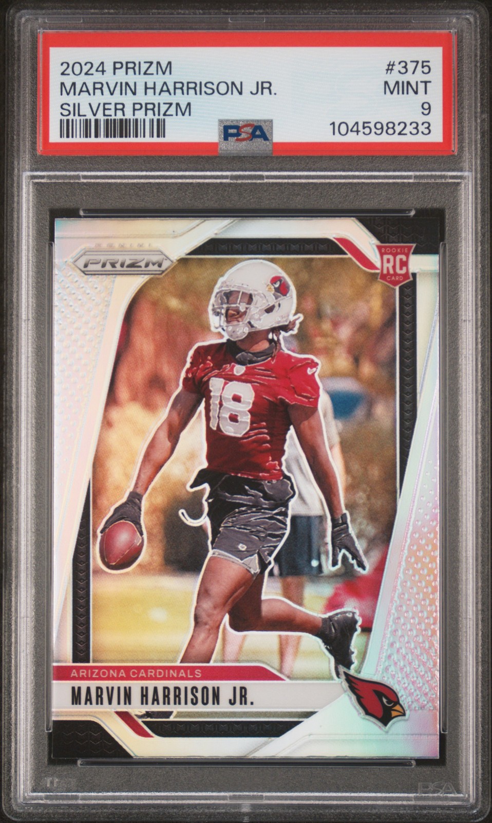 2024 PANINI PRIZM SILVER PRIZM #375 MARVIN HARRISON JR. PSA 9