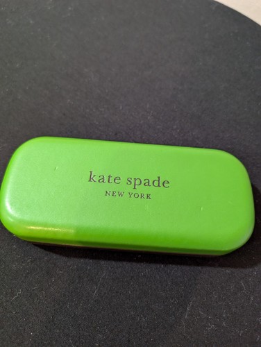 Kate Spade Eye Glass Case Sunglasses Hardcase Black Green Hello Sunshine Kate Sp
