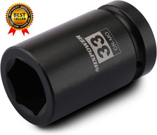 1 Inch Drive Deep Impact Socket Cr-mo 33mm 6 Point Radius Corner Design 1 Inch Drive Deep Impact Socket Cr-mo 33mm 6 Point Radius Corner Design