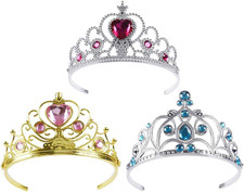 Princess Tiara Crown Headpieces, Dress up Set for Little Girls, Kids Play Jewelr