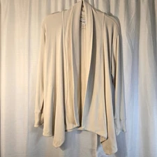 Athleta Cream Knit Open Front Cardigan Sweater Women's Size Small Petite
