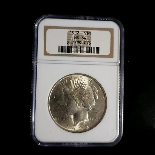 1922 $1 Silver Peace Dollar NGC MS64