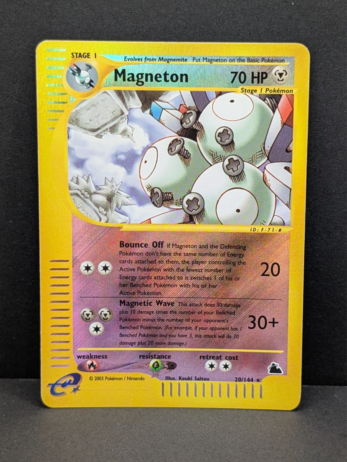 Magneton 20/144 Skyridge Reverse Holo Rare Pokemon TCG Nintendo e-reader NM