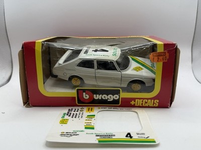 Burago 1:24 Saab 900 Turbo + Decals Diecast Model / Toy Car Vintage Rare