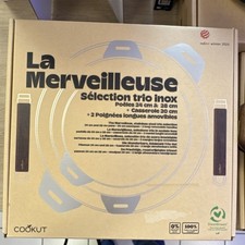 Cookut La Merveilleuse lot inox 5 pièces poêles 24/28 + casserole 20