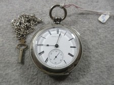 POCKET WATCH HAMPDEN HAYWOOD GRADE MODEL 1 CIRA 1881 11J KW RUNNING