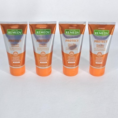 Medline Remedy Specialized Protect Clear Zinc Ointment Skin Barrier 2.5oz Pack 4