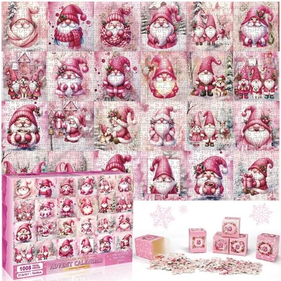LYL. LING Puzzle Adventskalender 2024 - 1008, 24 Tage Weihnachten Countdown für Kinder a