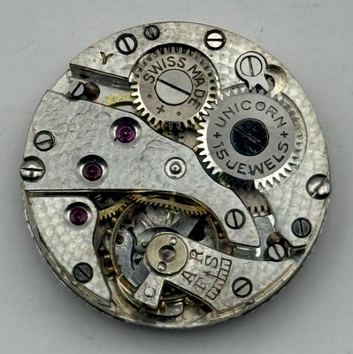 Unicorn Watch Movement Swiss 15 Jewels Small Manual Wind Parts 19.6mm