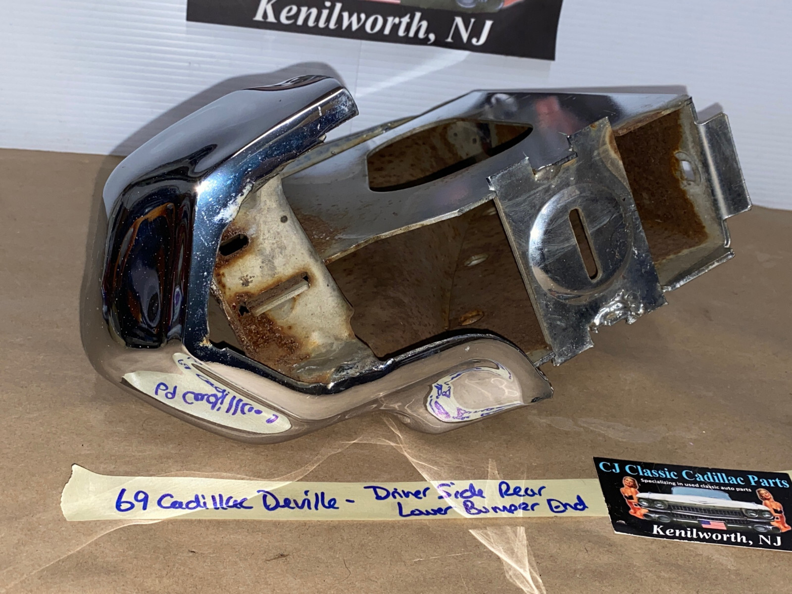 OEM 69 Cadillac Deville DRIVER SIDE LEFT LOWER REAR BUMPER END | eBay
