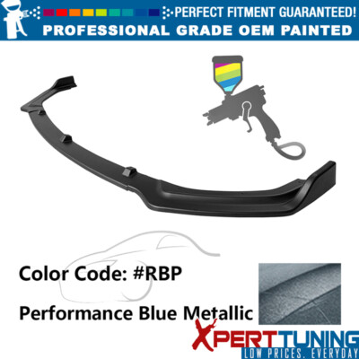 Fits 18-24 Infiniti Q50 Base Premium PP 3PC Front Bumper Lip Painted #RBP Blue