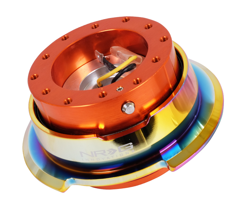 NRG Steering Wheel Quick Release - Gen 2.8 - Orange Body w/ Neo