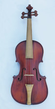 Baroque 4/4 Violin w Case Chin Rest Bridge Handmade Varnish Ebony Pegs 1