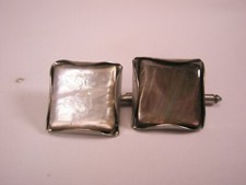 Singles 2 5/8" Gray Square Mother of Pearl Vintage Formal Shirt Stud tux c288