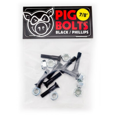 Pig Skateboard Mounting Hardware Phillips Black 7/8''