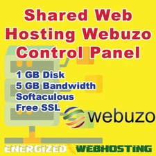 Simple Web Hosting, Webuzo control panel, shared hosting, 1 GB Disk - 1 Year