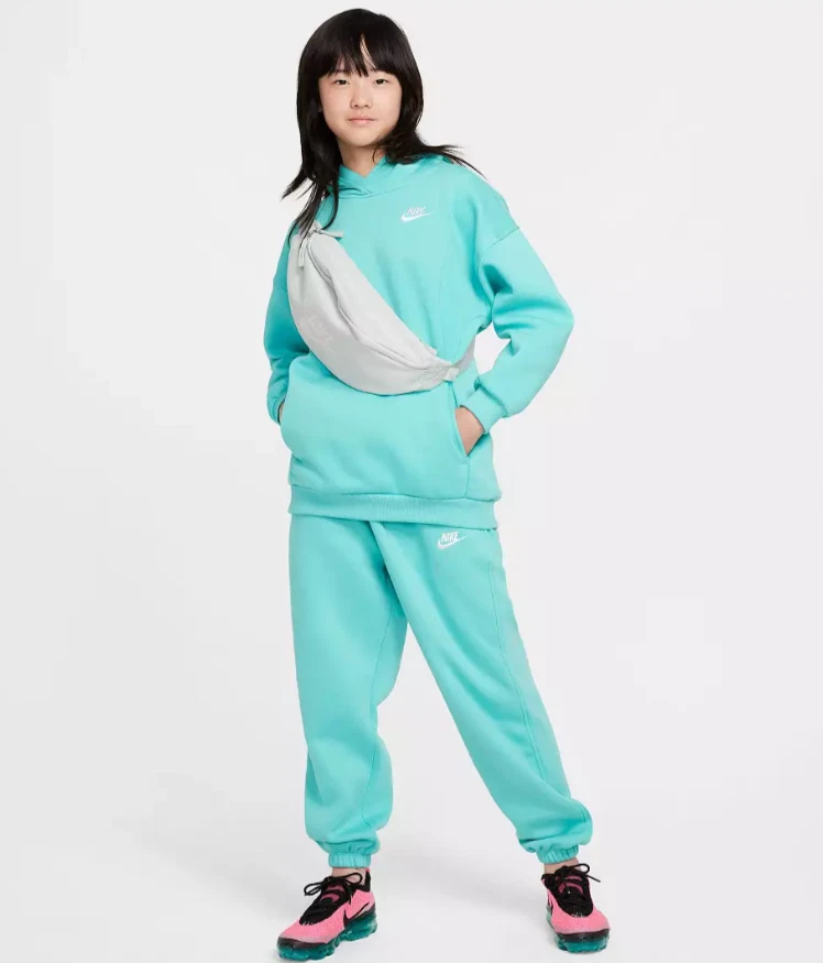 Nike Girls'Size XS - Sportswear Oversized Club Fleece Pullover Hoodie