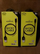Ihip Micro To Usb 6ft Cable For Android New LOT OF 2