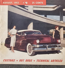 Hot ROD & CUSTOM Magazine #4 1953 A day at BARRIS Customs Merc Chop Top vtg auto