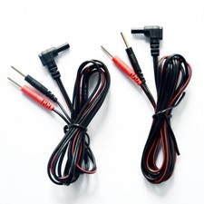 2 Electrode Lead Wires Cables for Tens EMS Standard 2.35mm Connection1 lead 1.2m
