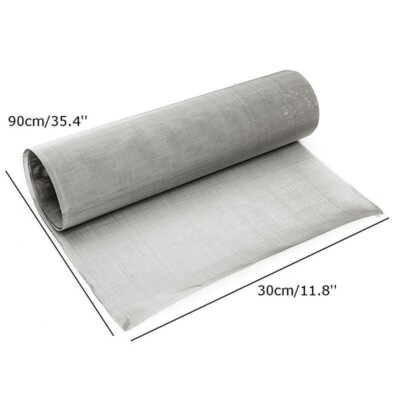 Stainlesss Steel 30x90cm 100 Mesh Woven Wire Cloth Screen   Sheet P208C YL #A6-3