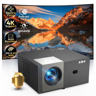 Real 4K Projektor 25000LMS 1080P Full HD Beamer WiFi LED Heimkino HDMI Bluetooth