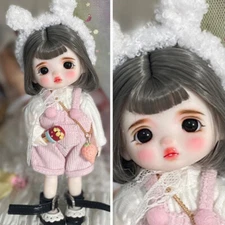 16cm Fashion BJD Doll Cute Makeup Lovely Mini Movable Joints Accessories Clothes