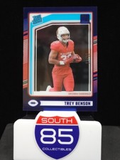 2024 Panini Donruss Clearly Trey Benson #74 Rookie Blue 35/49 Cardinals