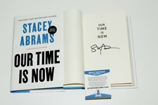 GEORGIA DEMOCRAT STACEY ABRAMS SIGNED 'OUR TIME IS NOW' 1st/1st BOOK BECKETT COA