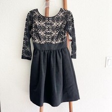 Eliza j Lace Bodice Fit and Flare Lace Cocktail Dress size 2 Large